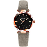 Retro Starry Sky Design Leather Band Analog Alloy Quartz
