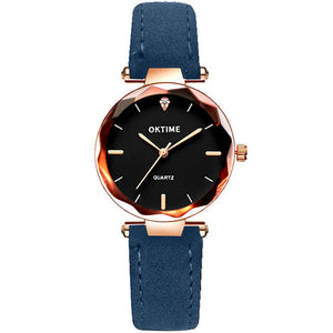 Retro Starry Sky Design Leather Band Analog Alloy Quartz
