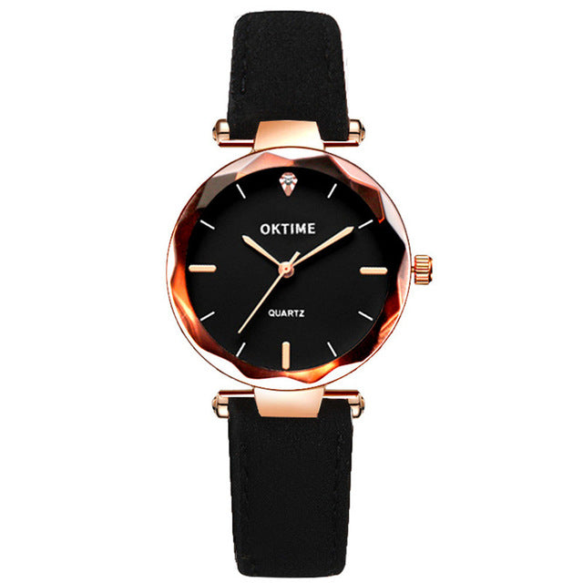 Retro Starry Sky Design Leather Band Analog Alloy Quartz