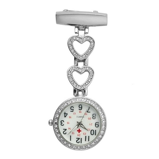 Fashion Women Pocket Watch Clip-on Heart/Five-pointed Star Pendant Hang