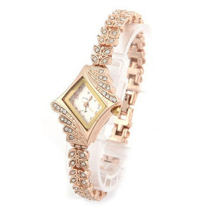 Crystal Quartz Rhombus Bracelet Bangle Wrist Watch Women's watches