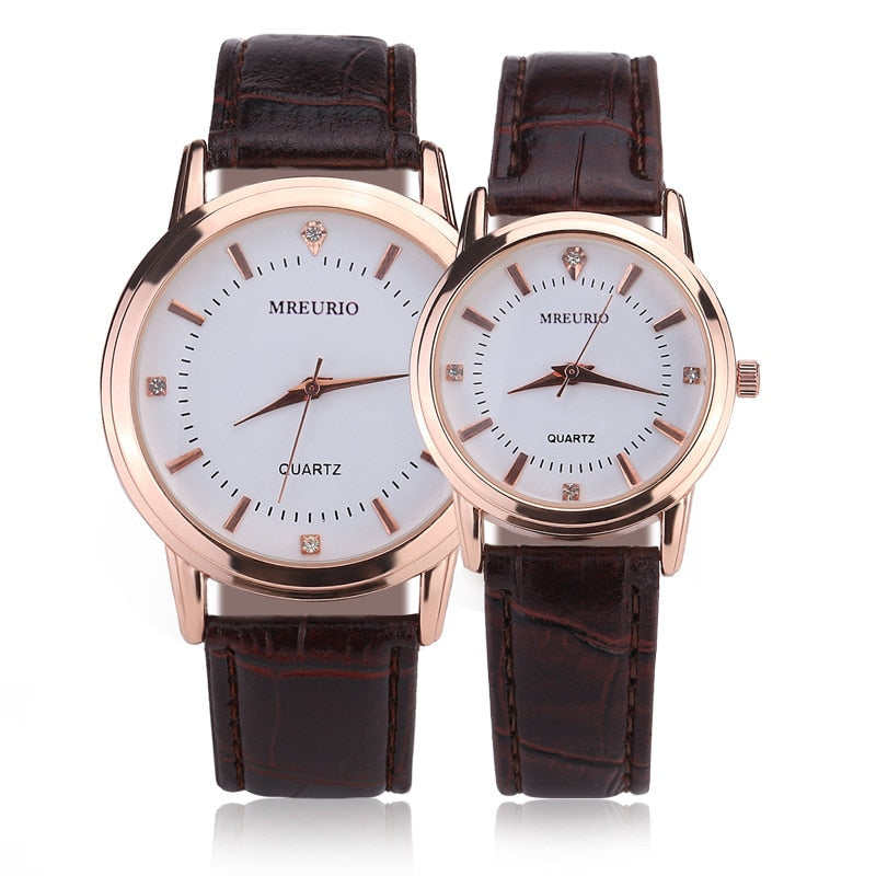 Leather Lover's Watches Simple Elegant  Waterproof Couple Watch