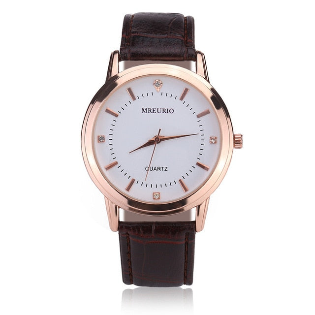 Leather Lover's Watches Simple Elegant  Waterproof Couple Watch