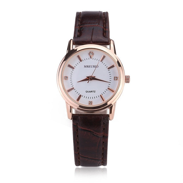 Leather Lover's Watches Simple Elegant  Waterproof Couple Watch