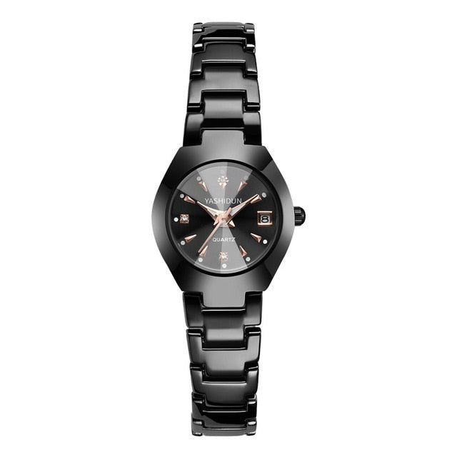 Couple Watch Rose Gold Quartz Watch Classic Unisex Stainless Steel Lover's