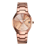 Couple Watch Rose Gold Quartz Watch Classic Unisex Stainless Steel Lover's