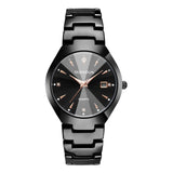 Couple Watch Rose Gold Quartz Watch Classic Unisex Stainless Steel Lover's